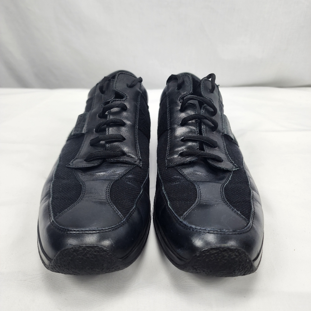 GUCCI Men's Leather and Canvas Black Sneakers Gucci Size 10.5 US 11 - Picture 9 of 9